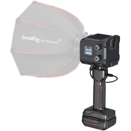 SmallRig 5383 RC 100C - lampa LED COB, RGBWW z akcesoriami i uchwytem powerbank - przykład użycia